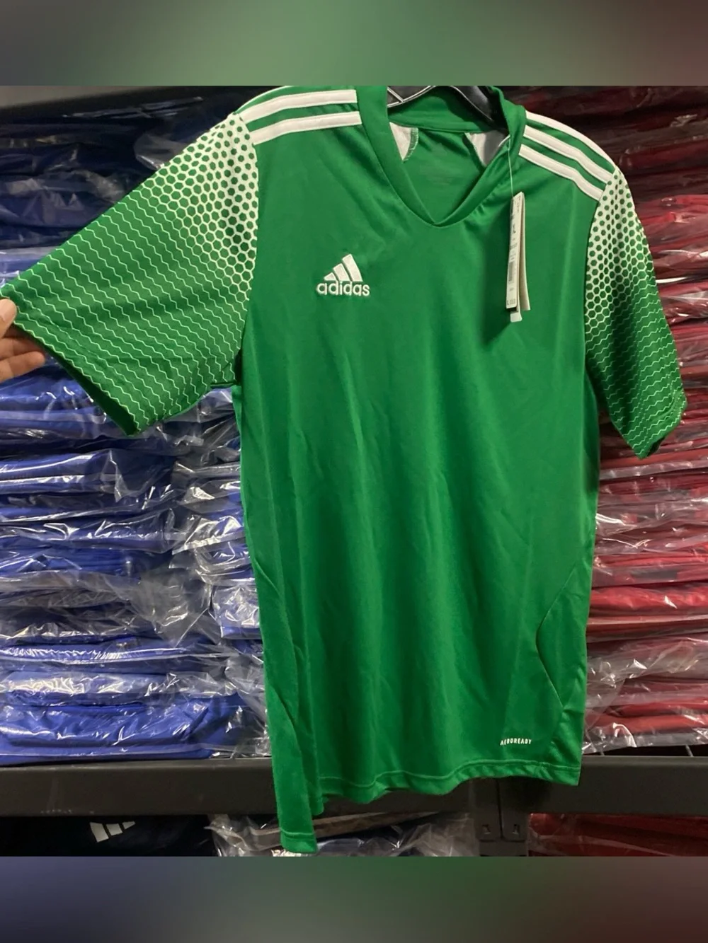 Adidas Regista 20 Soccer Jersey NWT Kids XL Green/White Aeroready FI4567